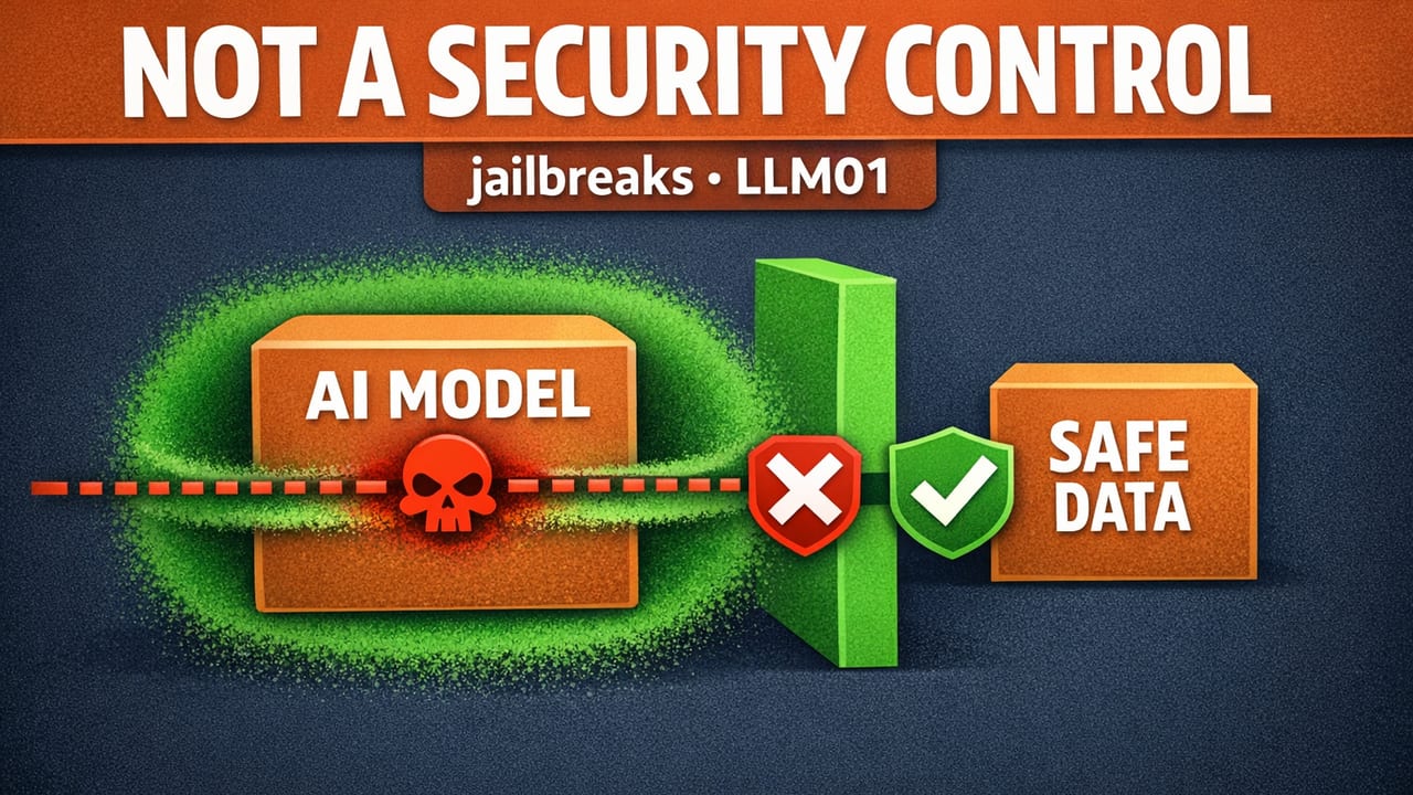 AI Jailbreaks Explained: Why Alignment Is Not a Security Control